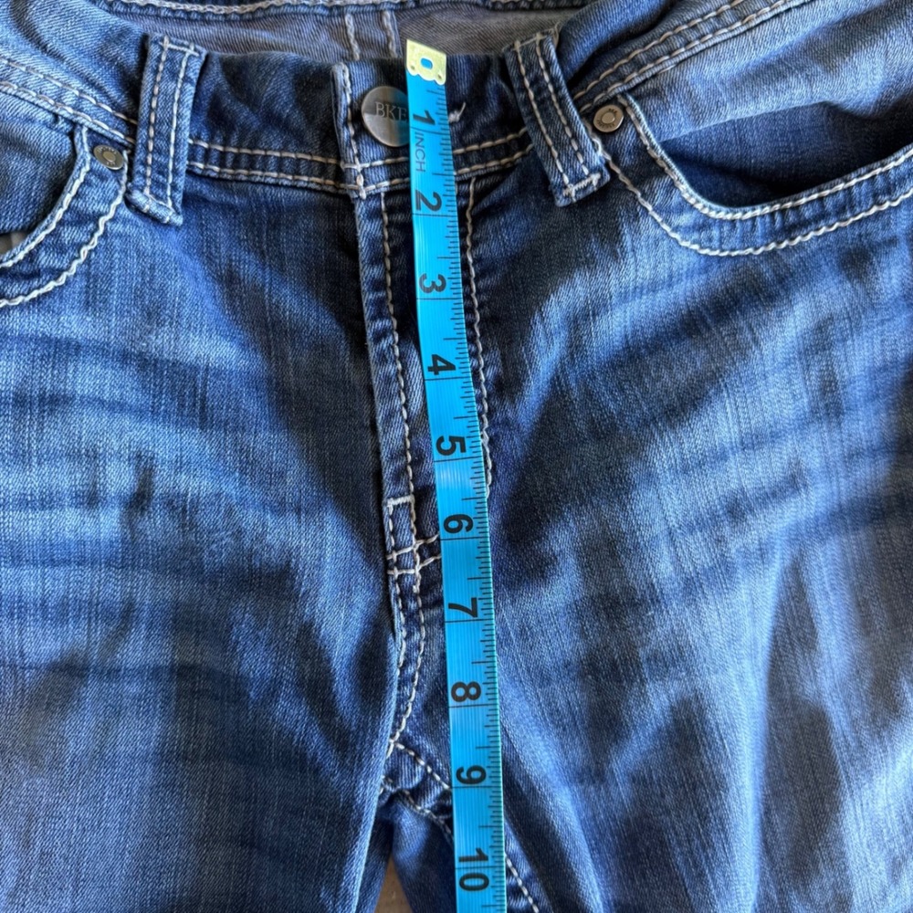 BKE Culture Rocker Straight Leg Distressed Western Jeans Medium Wash 32x31.5 - Picture 8 of 10